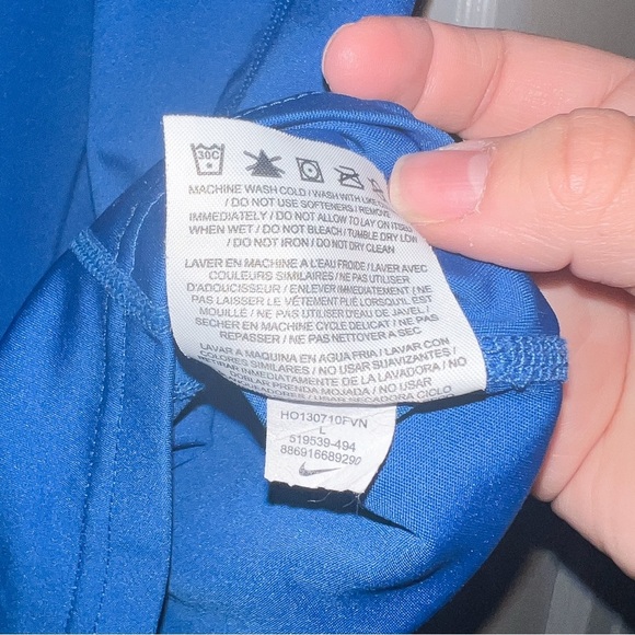 Nike Men’s Dri-FIT Short Sleeve Fitness Top, Royal Blue/Gray | L - Picture 7 of 10